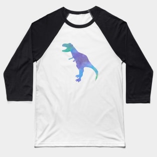 watercolor t-rex dinosaur - blue, purple, and green Baseball T-Shirt